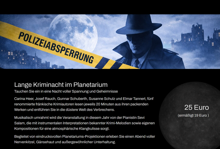 Lesung im Planetarium